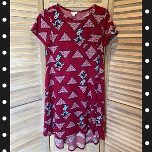 Lularoe Disney Carly Dress Small Minnie Mouse